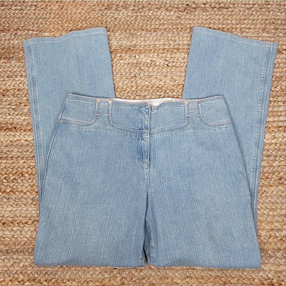 Escada Flat Front Straight Leg Jeans